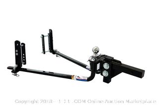Fastway e2 2-Point Sway Control Round Bar Hitch, 94-00-1000, 10,000 Lbs Trailer Weight Rating, 1,000 Lbs Tongue Weight Rating, Weight Distribution Kit Includes Standard Hitch Shank, Ball NOT Included (Retail $278.00)