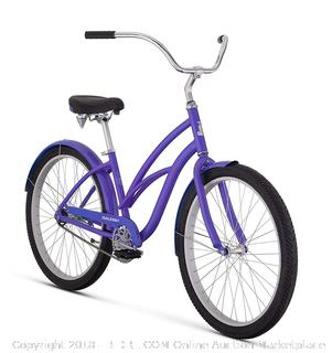 Raleigh Bikes Women's Retroglide Step Thru Cruiser Bike, 24"/One Size, Purple (Retail $291.00)