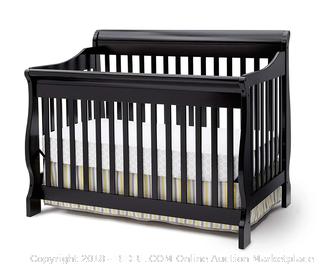 Delta Children Canton 4-in-1 Convertible Crib, Black (Retail $186.00) - Bedding and Mattress Not Included