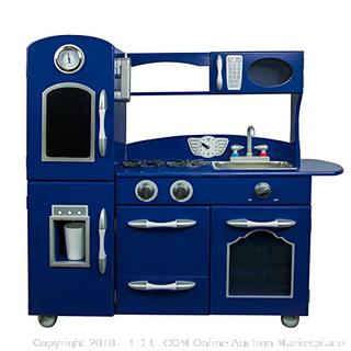 My Little Chef Teamson Kids Retro Play Kitchen (1 Piece) Toy, Navy Blue (Retail $162.00)