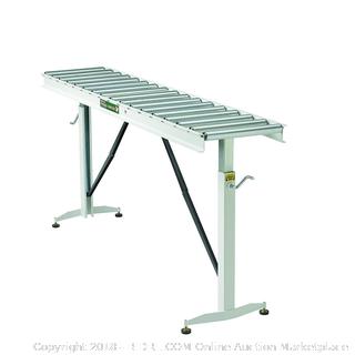 HTC HRT-70 Adjustable Folding Roller Conveyor Table 66-Inch length by 15-Inch wide 17-Ball Bearing Rollers (Retail $289.00)