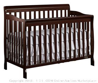 Dream On Me Ashton 5 in 1 Convertible Crib, Espresso (Retail $136.00) - Bedding and Mattress Not Included