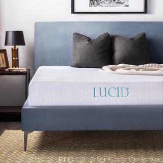 LUCID 10 Inch Gel Memory Foam Mattress - Dual-Layered - CertiPUR-US Certified - 10-Year Warranty - Queen RETAIL $239.99