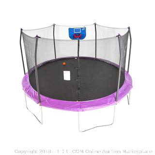 Skywalker Trampolines 15' Jump N' Dunk with Safety Enclosure and Basketball Hoop RETAIL: $499.99