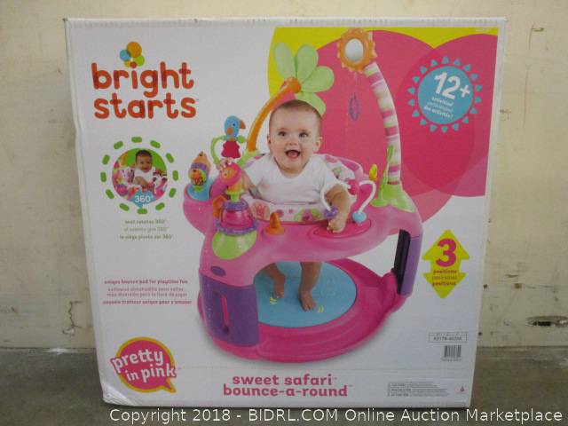 bright starts sweet safari bounce around pink