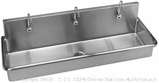 Just J-7220-S Three Station 14ga T-304 Stainless Steel Sensor Operated Surgeons Wash Up Sink