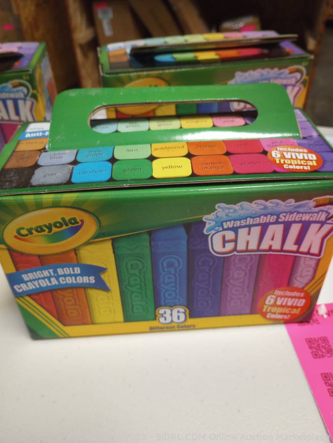 Crayola Sidewalk Chalk 36 Pack Washable Includes 6 Vivid Tropical Colors New