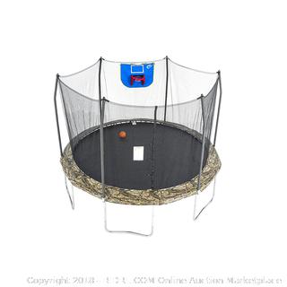 Skywalker Trampolines 12-Feet Jump N' Dunk Trampoline with Safety Enclosure and Basketball Hoop (Retail $254.00)