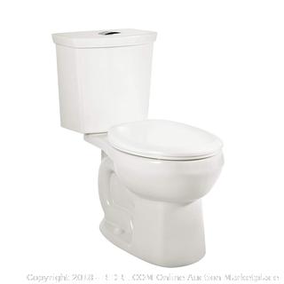 American Standard 2887218.020 H2Option Siphonic Dual Flush Normal Height Elongated Toilet, White (Retail $263.00)