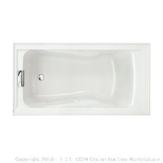 American Standard 2425V-LHO002.020 Evolution 5-Feet by 32-Inch Deep-Soak Bathtub with Apron Left Hand Drain Outlet, White (Retail $516.00)