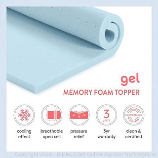 Best Price Mattress 3 inch Ventilated Memory Foam Mattress Topper, Cooling Gel Infusion, CertiPUR-US Certified, King