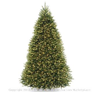 National Tree 9 Foot Dunhill Fir Tree with 900 Clear Lights, Hinged (DUH-90LO) (Retail $305.00)