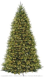 National Tree 12 Foot Dunhill Fir Tree with 1500 Clear Lights, Hinged (DUH-120LO-S) (Retail $666.00)