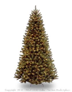 National Tree 9 Foot North Valley Spruce Tree with 700 Clear Lights, Hinged (NRV7-300-90) (Retail $230.00)
