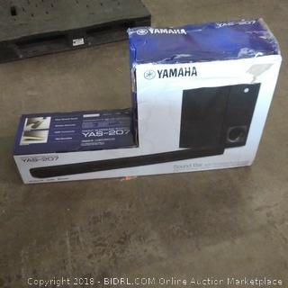 Yamaha Sound Bar with Wireless Subwoofer / Bluetooth-Streaming-Ultra Slim-Simple Setup-Wall Mountable Box Condition may vary See Pictures
