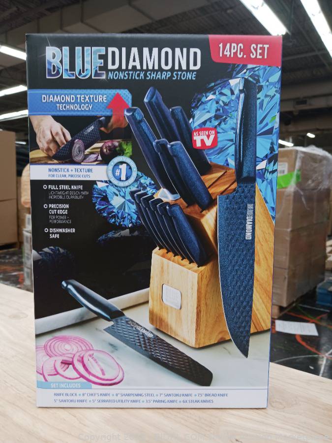 Blue Diamond As Seen On TV Blue Diamond Sharpstone Knife Set, 14-pc