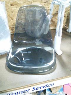 GreenForest Acrylic Dining Side Chair Transparent Clear Smoky Seat with Strong Metal Legs