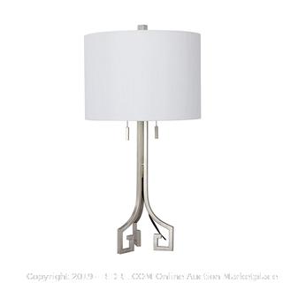Fangio Lighting W-1506CG Table Lamp 27" Champagne Gold, Bent/Broken Lamp shade, Easy Fix (Online $66.65)