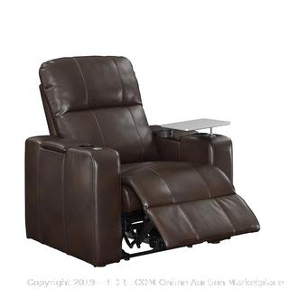 Pulaski 1985-178-125 Power Home Theatre Recliner 38.0" L X 39.5" W X 43.0" H Chocolate Brown (Retail $599.00)