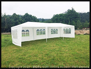 SHAREWIN Hynawin Outdoor Canopy Tent Gazebo Tent Waterproof Canopy for Party Camping,White with 4&6Windows (30'10')