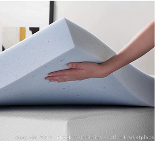 LUCID 4 Inch Gel Memory Foam Mattress Topper - Ventilated Design - Ultra Plush - Full (Online $92.99)