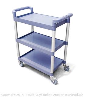 New Star 1 pc Heavy Duty Utility Cart Bus Cart 350 lbs Load 3 Tier Cart 42-1/2x19-1/2x38-1/2" Grey (online $99)