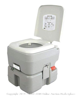 SereneLife Outdoor Portable Toilet Travel Toilet with Level indicator, 3 Way Pistol Flush, Rotating Spout, for Camping, Boating, Traveling- 5.3 Gallon