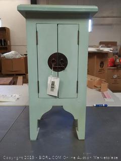 NES Furniture abc10001 Chany Nightstand Fine Handcrafted Solid Mahogany Wood, 28", Egg Blue (Online $268.84)