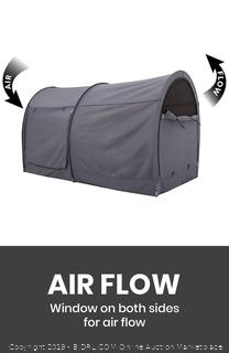 Alvantor Canopy Bed Dream Privacy Space Full Sleeping Tent Pop Up Portable Grey Cottage (Mattress Not Included) (online $99)