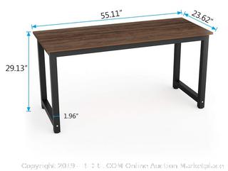 Tribesigns Vintage Computer Desk, 55 inch Large Office Desk Computer Table, Oak Brown (online $129)