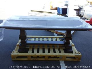 Klaussner Furniture chafer extendable dining table (corner chipped and scratches) online $1049
