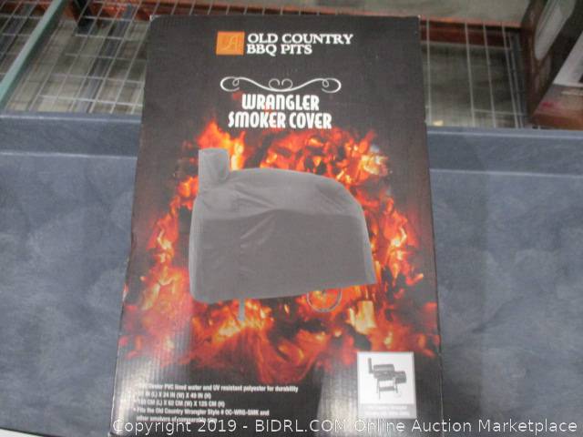 Old Country BBQ Pits Wrangler Smoker Cover Auction  Online  Auction Marketplace