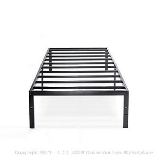 Twin Bed Frame - 14 Inch Metal Platform Beds w/ Heavy Duty Steel Slat Mattress Foundation (No Box Spring Needed), Black (online $60)