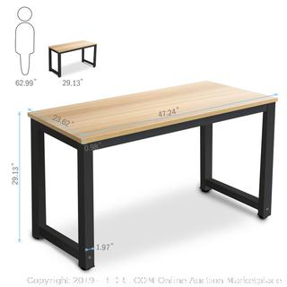 tribesigns modern simple Walnut + black leg(Factory Sealed/Box Damage) COME PREVIEW!!!!! (online $109)