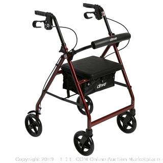 Drive Aluminum Rollator - Just Walkers(Factory Sealed/Box Damage) COME PREVIEW!!!!! (online $69)