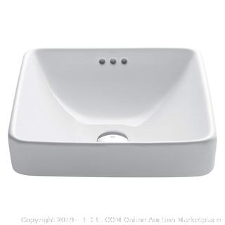 Kraus KCR281 Vitreous China Bath Sink(Factory Sealed/Box Damage) COME PREVIEW!!!!! (online $109)