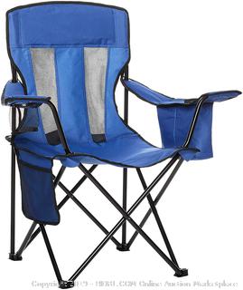 AmazonBasics Camping Chair with Cooler Blue(Factory Sealed/Box Damage) COME PREVIEW!!!!