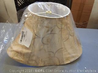 Aspen Creative 30220 Transitional Bell Shaped Spider Construction Lamp Shade, Light Gold( bottom off lamp shade bent)