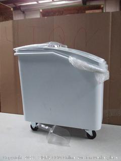 Rubbermaid Commercial ProSave Shelf-Storage Ingredient Bin With Scoop, Plastic, Stackable, 400-cup capacity, White (online $192)