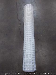 (wall A)Resinet Barrier Fence SLM404850-WH Square Mesh Barrier Fence, 140 lb. Tensile Strength, 4' x 50', White