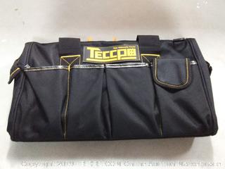 TECCPO Tools Bag 18 Inch, Wide Mouth Close top Tool Storage Bag with Adjustable Shoulder Strap for Electrician -THTB01B