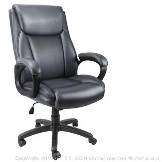 mysuntown exclusive office chair high back founded leather swivel chair with padded arms and lumbar support for big tall users (online $199)