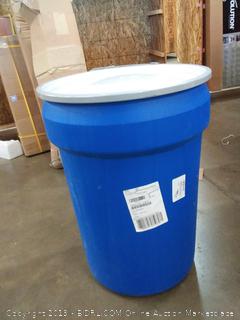 Eagle 1601MB Blue High Density Polyethylene Lab Pack Drum with Metal Lever-lock Lid, 30 gallon Capacity, 28.5" Height, 21.25" Diameter