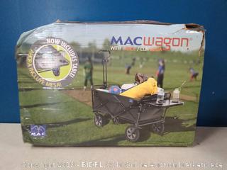 Mac Sports Collapsible Outdoor Utility Wagon with Folding Table and Drink Holders, Gray (online $89)