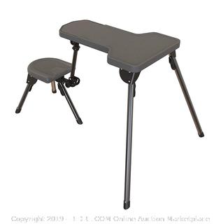 Caldwell Stable Table Lite Ambidextrous Fully Collapsible Rotating All-Weather Shooting Rest for Outdoor, Range, Shooting and Cleaning (Online $133)