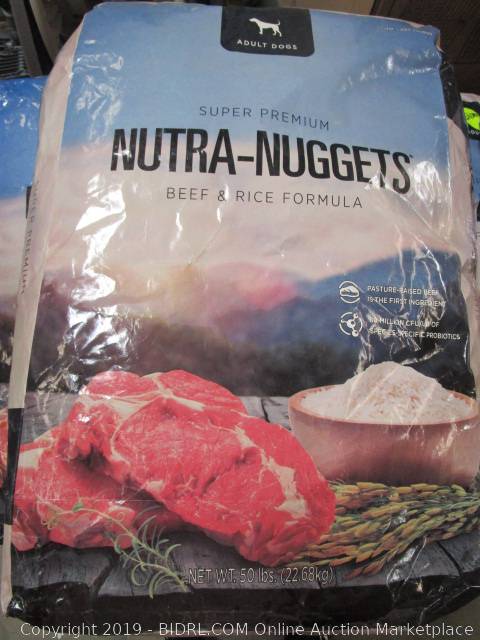 Nutra Nuggets Super Premium Dog Food 50 Bag Beef Rice Auction