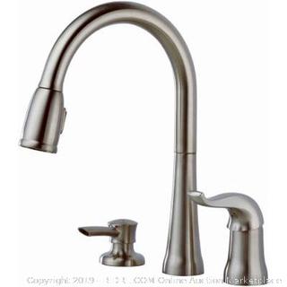 Delta Faucet Kate Single-Handle Kitchen Sink Faucet with Pull Down Sprayer, Soap Dispenser and Magnetic Docking Spray Head, Stainless 16970-SSSD-DST (online $189)