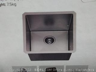 Kraus 17" Single Bowl Undermount Stainless Steel Square Kitchen(Factory Sealed) COME PREVIEW!!!! (online $198)