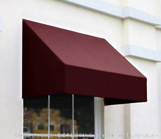 Awntech New Yorker Style Awning Auction - Burgundy 64.5 x 36 x 56 inches - (Online $646)