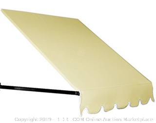 Awntech 10-Feet Dallas Retro Window/Entry Awning, 44-Inch Height by 36-Inch Diameter, Light Yellow (Online $701)